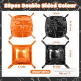 25Pc Black Orange Square Foil Balloons – Wall Backdrop & Arch Party Decor