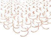 30PCS Rose Gold Hanging Swirl Decorations for Birthday, Wedding & Baby Shower Decor