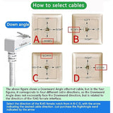 90 Degree Cat6 Ethernet Cable White Down/Up Right Angled Cat 6 Ethernet Patch