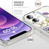 For 11 Case With Screen Protector And Camera Lens Protector - Fashionable Flower Floral Designs For Women Girls - Shockproof Acrylic Clear Phone Cover 6.1" Blooming Flowers