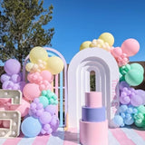 145Pcs Pastel Balloons Different Sizes 18" 12" 10" 5" Latex Balloon Garland Arch Kit For Birthday Rainbow Party Baby Shower Easter Party Decorations