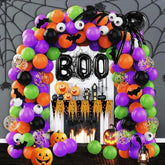 114Pc Halloween Balloon Arch Kit – Black Orange Party Garland Decorations