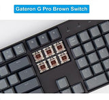 K10 Wireless Mechanical Gaming Keyboard, 104 Keys Full Size Gateron G Pro Brown Switch, White Led Backlight Rechargeable Usb-C Wired Bluetooth Professional Office Keyboard For Mac/Windows