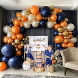 Navy Blue & Orange Balloon Arch Kit: Fall Party Decor