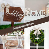 Farmhouse Ribbon 4 Rolls Welcome Stripe Dot Buffalo Plaid Ribbon Wired