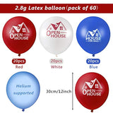 60 Pieces Open House Balloons For Sale 12 Inches Latex Balloons For Real Estate Supplies Signs For Open House Yard Sign