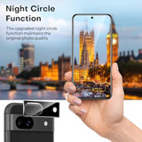 OMOTON 3+2 Pack for Google Pixel 8a Screen Protector, 3 Pack Tempered Glass Screen Protector with 2 Pack Camera Lens Protector for Pixel 8A 2024 Released 6.1 inches, Case Friendly/9H Hardness