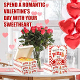 50 Pcs Valentines Heart Mini Pizza Box Square Cardboard Pizza Box Small Cookie Boxes For Valentine Celebrations Party Favors Birthdays Weddings,(3.54 X 3.54 X 0.78 Inches)