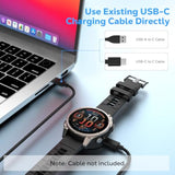 Usb C Charger Adapter For Garmin Watch, Compatible With Garmin Vivoactive 6; Tactix8 Amoled 47Mm ; Instinct E, 3 Solar 45Mm, 3 Amoled 45Mm, Type C Charging Station, Black