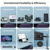 24-Inch Large Portable Monitor For Laptop, 2026 Upgraded 1080P Fhd 100Hz Portable Screen,125% Srgb Ips Portable Second Monitor With Adjustable Stand For Laptop, Macbook, Phones