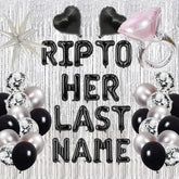49 Pcs Bachelorette Party Decorations Rip To Her Last Name Balloon Banner Rip Single Life Bachelorette Party Supplies