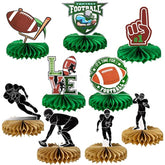 9 Pcs Football Honeycombs Centerpiece 3D Football Centerpieces For Tab