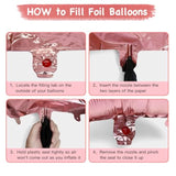 Sweet 16 Decorations Rose Gold Banner, Balloons & Hanging Swirls for Girls