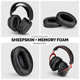 Brainwavz Sheepskin Leather Angled Memory Foam Earpad - Suitable for Large Over The Ear Headphones - AKG, HifiMan, ATH, Philips, Fostex