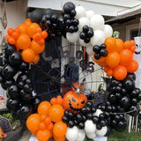 Fall Halloween Balloon Arch Kit: Orange, Black & White Party Decor