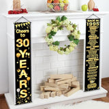 30th Birthday & Anniversary Decorations, Cheers to 30 Years Banner & Porch Sign