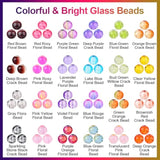 1200PCS 6mm Crack Glass Beads β 24 Colors for Jewelry & Bracelet Making