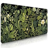 Gaming Mouse Pad Flower Botanical Extra Large, Oversized Vintagefloral Plant Mousepad Non-Slip Base Stitched Edges, Birthday Gifts For Women Men, Long Desk Mat For Keyboard And Mouse 15.7”X 35.4”Xxl
