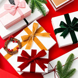 3 Rolls Christmas Velvet Ribbon Single Face Velvet Ribbon Vintage Velv