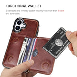 Leather Wallet Case for iPhone 17 with Credit Card Holder and Money Pocket