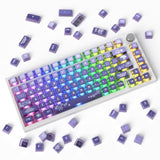 Pudding Pbt Keycaps For 75 Percent Keyboard, 120-Keys Transparent Keycaps Asa