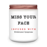 Gifts For Women, Men, Friends, Sister, Bestie, Christmas Birthday Candles For Her Him, Unique Friendship Gift For Friend, Miss Your Face Scented Candle