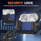 AirPods Pro 3 Case Lock 2025, Shockproof Protective Case Cover for Men Women with Cleaning Kit & Carabiner, Compatible with AirPods Pro 3rd Generation