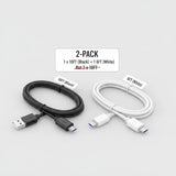 2 Pack Micro USB Cable 10FT and 6FT Extra Long Android Charger Cord for PS4 Controller Kindle Security Camera