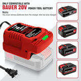 Fast Charger Replacement For Bauer 20 Volt Max Battery Charger Compatible With Bauer 20 Volt Max 1702C-B Series Power Tools Battery