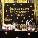 Good Luck Finding Better Coworkers Than Us Gold Glitter Banner β Funny Office And Coworkers Retirement Party Supplies, Gifts And Decorations