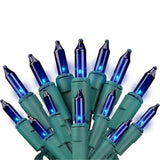 Holiday Pride Blue Christmas Lights With Green Wire - 100 Count Blue Christmas Tree Lights (22.5 Ft) - Indoor/Outdoor Us