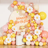 Boho Daisy Balloon Arch Kit: Groovy Party Decor
