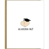 Academia Nut Funny Graduation Card, New Graduate Congratulations Cards - Punny Congrats College & University Graduating Class Greeting Cards For Son And Daughter (Academia Nut)