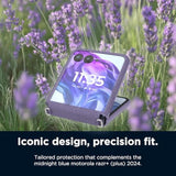 Motorola Razr+ (Plus) 2024 Fresh Lavender Adjustable Cross Body Case - Premium Lanyard Hinge Strap Cover for Stylish Carrying Convenience and Fashionable Drop Protection