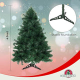 4 Foot Christmas Tree, 300 Tips Artificial Green Canadian Pine Tree, Unlit Premium Hinged 4 Ft Tall, Pvc Base