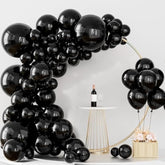 151pcs Black Balloon Kit – Assorted Sizes for Arch Decorations, Parties & Events