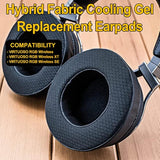 Virtuoso Xt Cooling Gel Earpads - Compatible With Virtuoso Rgb Wireless Se Headset, Hybrid Fabric Thicker Cooling Gel Replacement Earpads (Black Fabric)