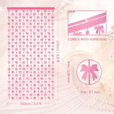 2 Pack Pink Bow Party Decorations, Foil Fringe Curtains & Photo Booth Backdrop for Girls