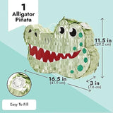Alligator Pinata For Kids Safari Birthday Party Decorations, Baby Shower And Alligator Party Decorations (Small, 16.5 X 11.5 X 3 Inches)