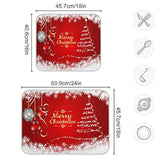 Merry Christmas Tree Dish Drying Mat 18X24 For Kitchen Counter Winter Snowflake Xmas Jingle Bells Drying Mat Pad Absorbent Fast Dry Dishes Draining Mats Large Red Kitchen Accessories