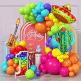 Mexican Fiesta Party Decorations 134 Pcs Fiesta Balloon Garland Arch Kit Cactus Sombrero Guitar Balloons For Taco Twosday Birthday Decorations Baby Shower Carnival Cinco De Mayo Party Supplies