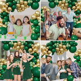 151pcs Green & Gold Balloon Arch Kit for Birthday, Baby Shower Wedding Decor