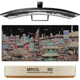 Masterpiece Large Gaming Desk Pad - 36" X 17" Aeroglyde Fabric Ichiba-Night Desk Mats - Washable, Smooth Glide For Precision Gaming & Work
