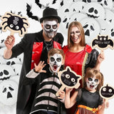 40Pcs Halloween Balloons 12" Latex - Black & White Pumpkin Ghost Scary Party Decor