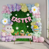 127Pcs Easter Balloon Garland Arch Kit With Easter Egg Chicken Daisy Bunny Butterfly Pastel Pink Letter Foil Balloons For Spring Big Resurrection Day He Is Risen Birthday Baby Shower Party Decorations