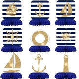 Nautical Party Decorations - Nautical Honeycomb Centerpieces for Kids'Nautical Birthday and Baby Shower Table Decor