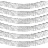 10 Pack 10 Feet Silver Foil Fringe Garland Metallic Tinsel Streamers Banner Wall Hanging Curtain Backdrop For Parade Floats, Bachelorette, Wedding, Birthday, Valentine'S Day Party Decorations