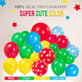 Super Bros Party Decorations With Balloon Arch Kit Polka Dot Printed Balloon Cloud Mushroom Star Balloons Banner Birthday Backdrop For Cartoon Video Game Theme Birthday Party Supplies