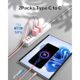 Usb C Charger Type C 20W Fast Speed Wall Adapter, 2 Pack Power Block 4Ft Type C To C Charging Cable Compatible With Samsung Galaxy S22 Note Google Pixel Macbook (2 X Pink Chargers)