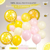 Pastel Yellow Balloon Garland Kit 127Pcs Lemon Balloon Arch For Baby Shower Lemonade Party Main Squeeze Bridal Shower Decorations